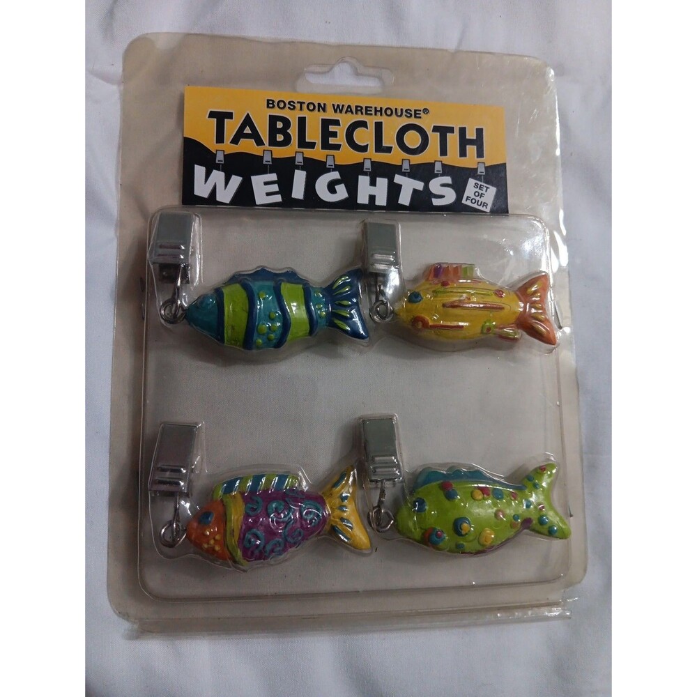 Boston Warehouse Set of 4 Tablecloth Weights Tropical Fish 2000